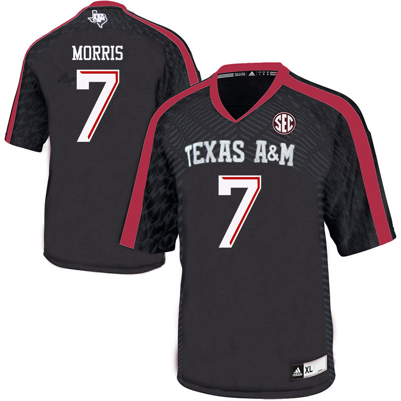 Men #7 Devin Morris Texas A&M Aggies College Football Jerseys Sale-Black